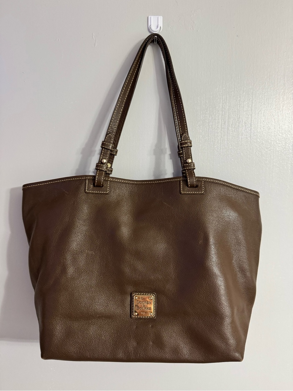 Dooney & Bourke Chocolate Brown Leather Shoulder Tote